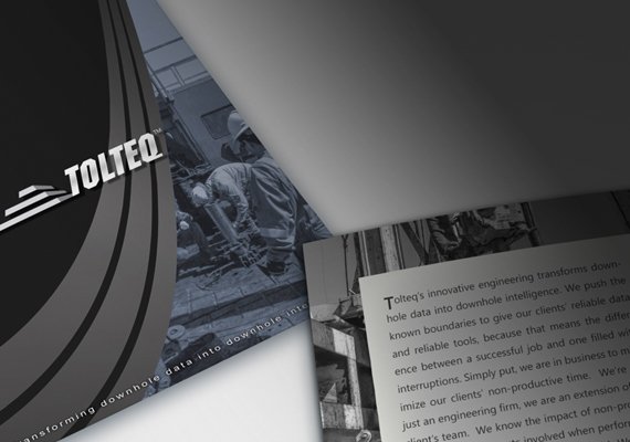 Print design and production for Tolteq's product presentation sales folder. I used Adobe's Indesign, Photoshop, and Illustrator to produce this. Tolteq has since been sold to a large competitor.